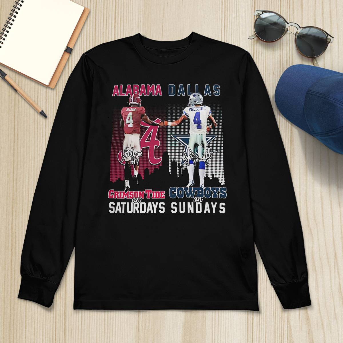 Jalen Milroe Crimson Tide On Saturdays Dak Prescott Cowboys On Sundays Shirt Jalen Milroe Crimson Tide On Saturdays Dak Prescott Cowboys On Sundays Shirt