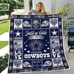 Just A Girl In Love With Her Cowboys Blanket Just A Girl In Love With Her Cowboys Blanket