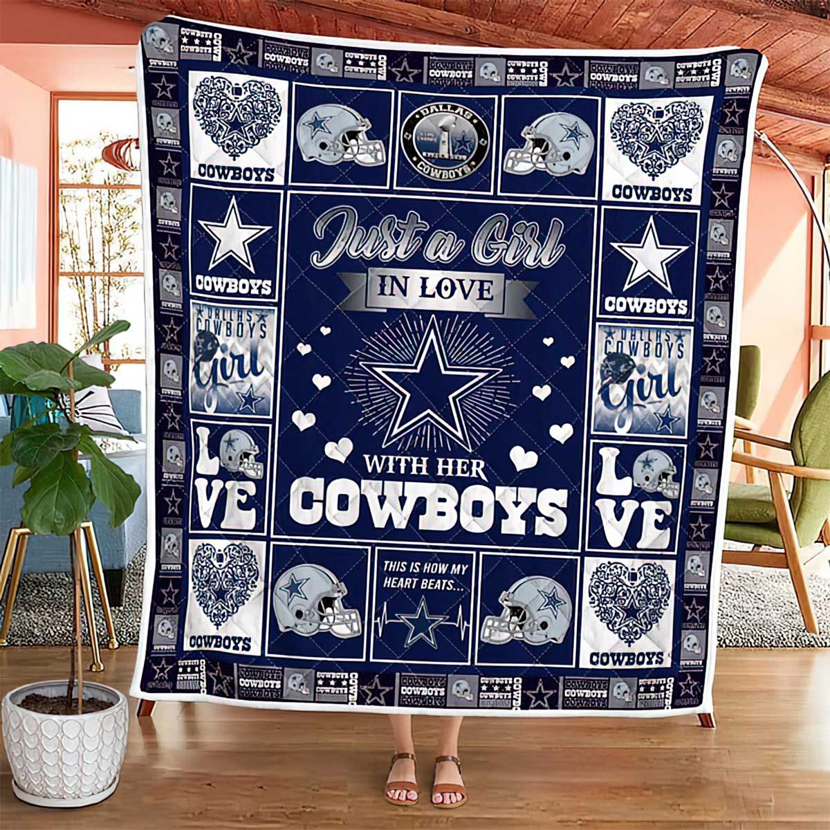 Just A Girl In Love With Her Cowboys Blanket Just A Girl In Love With Her Cowboys Blanket