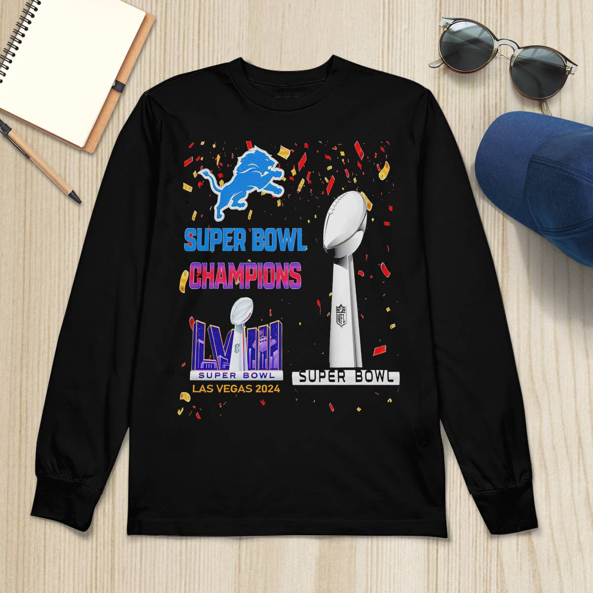 Lions Super Bowl Champions LVIII Las Vegas 2024 Shirt Lions Super Bowl Champions LVIII Las Vegas 2024 Shirt