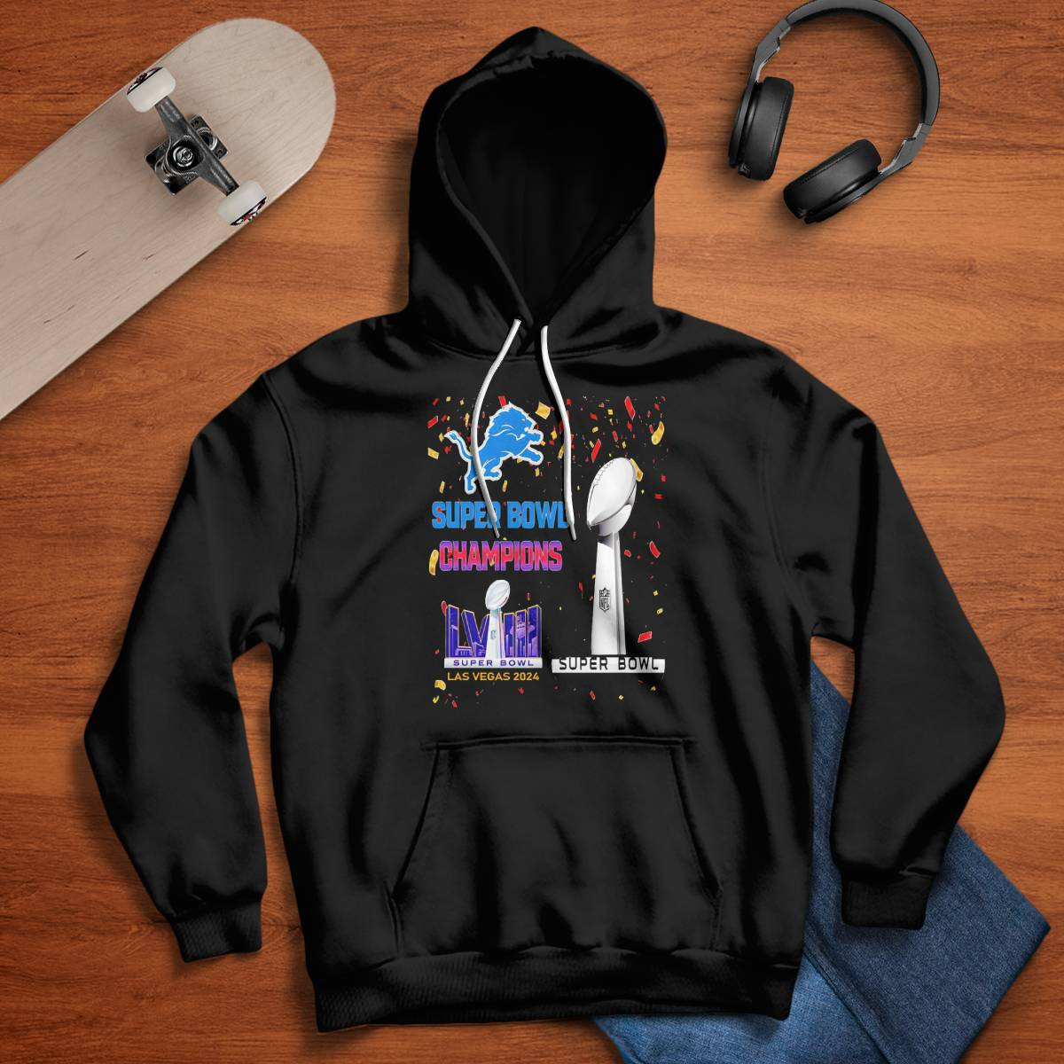 Lions Super Bowl Champions LVIII Las Vegas 2024 Shirt Lions Super Bowl Champions LVIII Las Vegas 2024 Shirt