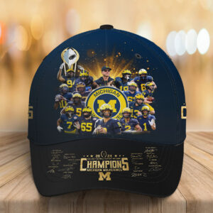 Michigan Go Blue 2024 National Championships 3D Hat Cap