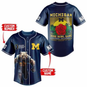 Michigan Rose Bowl 2024 Customized Baseball Jersey Michigan Rose Bowl 2024 Customized Baseball Jersey