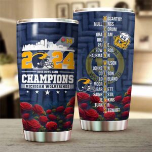 Michigan Wolverines Rose Bowl 2024 Champions Tumbler Michigan Wolverines Rose Bowl 2024 Champions Tumbler