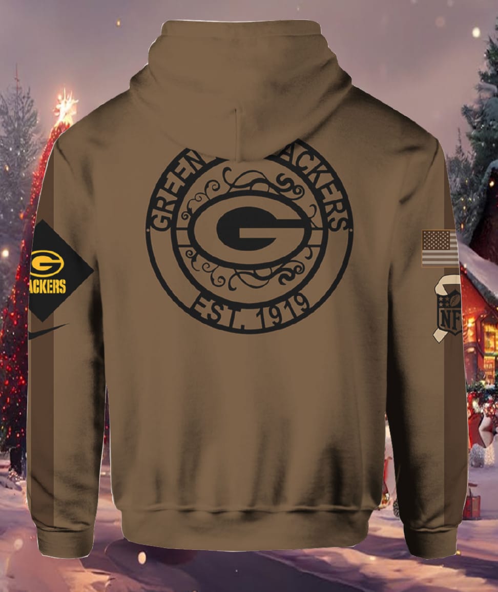 Packers Salute To Service Veterans Day Brown Hoodie Packers Salute To Service Veterans Day Brown Hoodie