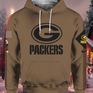 Packers Salute To Service Veterans Day Brown Hoodie