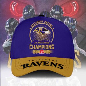 Ravens AFC North Division Champions 2023 Hat Cap Ravens AFC North Division Champions 2023 Hat Cap