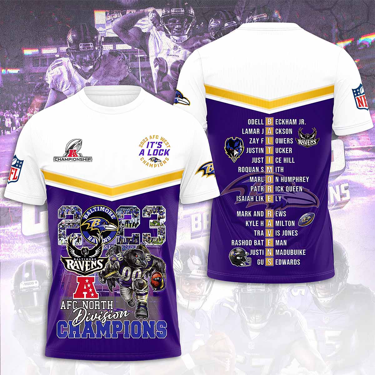 Ravens AFC North Division Champions 2023 Shirt1 Ravens AFC North Division Champions 2023 Shirt