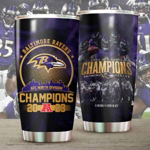 Ravens AFC North Division Champions 2023 Tumbler Ravens AFC North Division Champions 2023 Tumbler