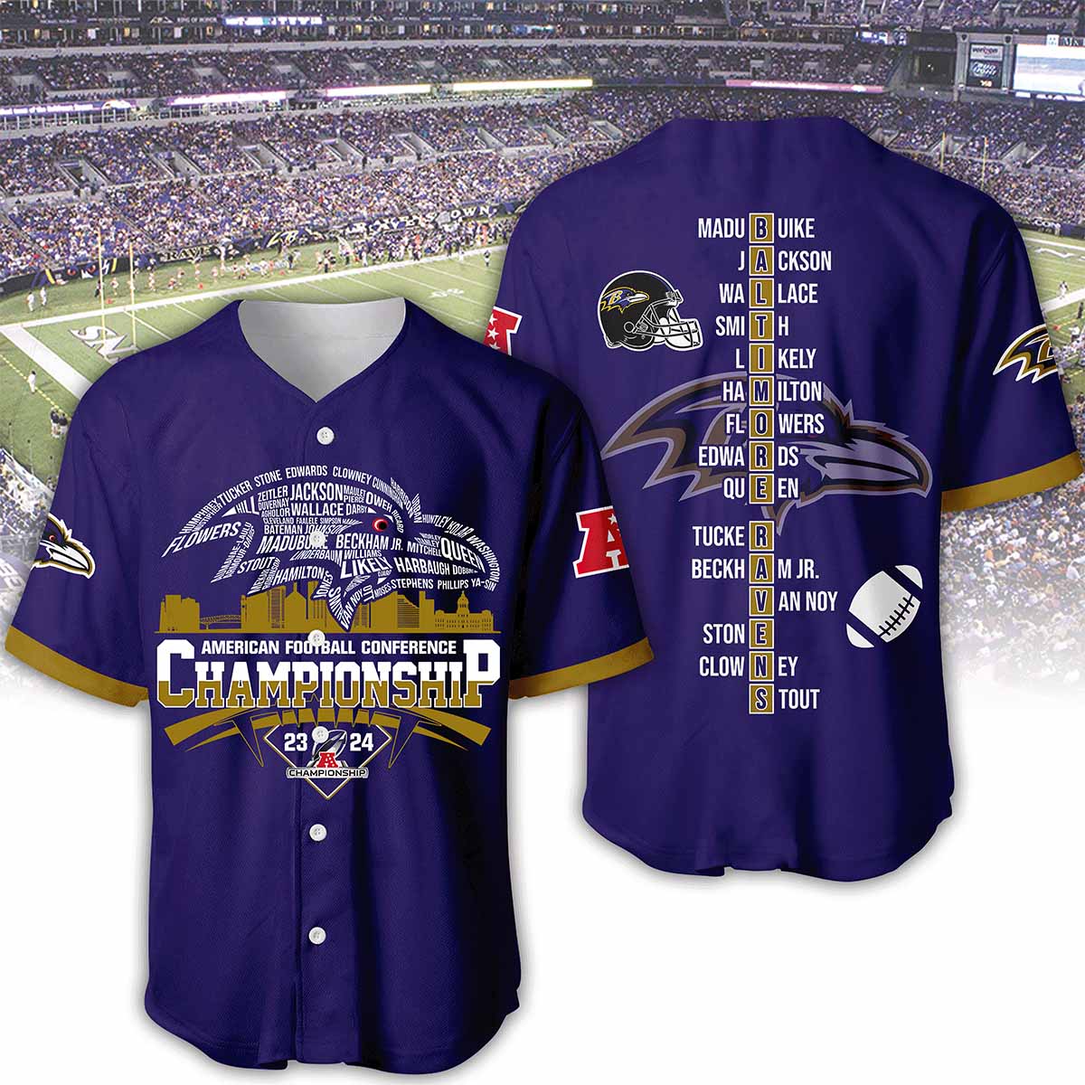 Ravens American Football Conference Championship 23 24 Jersey Ravens American Football Conference Championship 23 24 Jersey