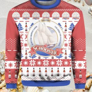 Schooner Beer Ugly Christmas Sweater