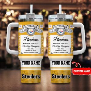 Steelers King Of Football Custom Name Tumbler Steelers King Of Football Custom Name Tumbler