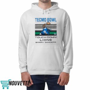 Tecmo Bowl Touch Down Lions Barry Sanders Shirt 5 Tecmo Bowl Touch Down Lions Barry Sanders Shirt