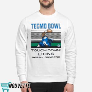 Tecmo Bowl Touch Down Lions Barry Sanders Shirt 1 Tecmo Bowl Touch Down Lions Barry Sanders Shirt