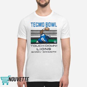 Tecmo Bowl Touch Down Lions Barry Sanders Shirt Tecmo Bowl Touch Down Lions Barry Sanders Shirt