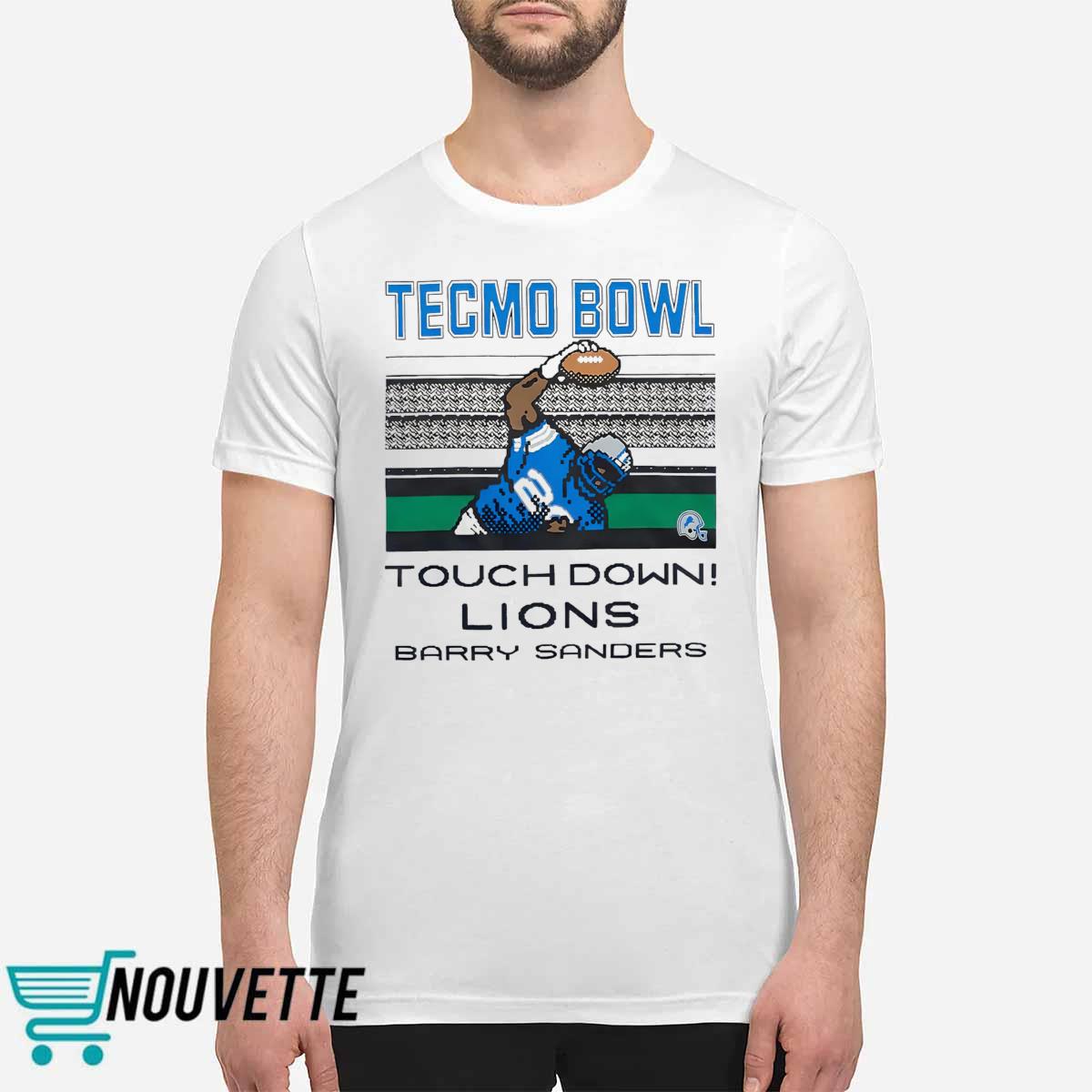 Tecmo Bowl Touch Down Lions Barry Sanders Shirt Tecmo Bowl Touch Down Lions Barry Sanders Shirt