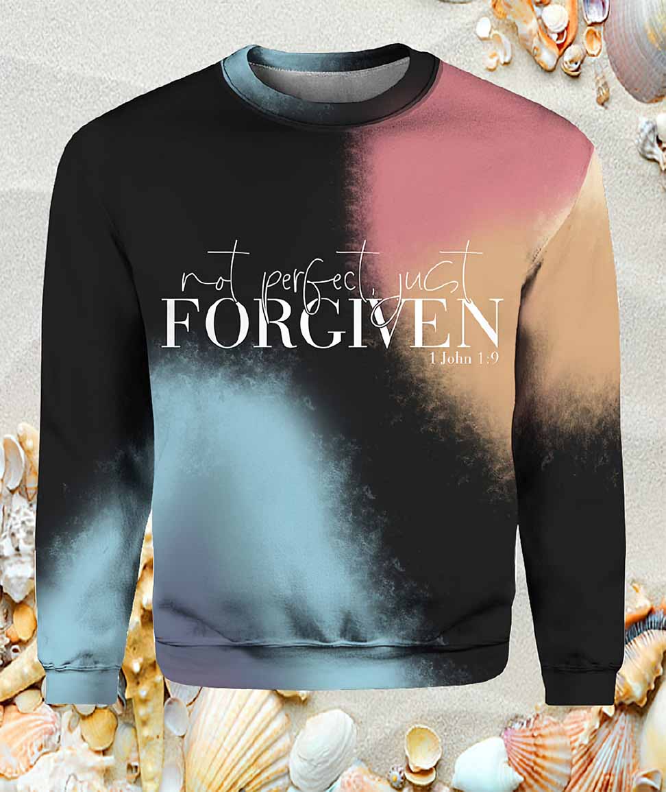 Women's Not Perfect Just Forgiven Print Casual Sweatshirt Women's Not Perfect Just Forgiven Print Casual Sweatshirt