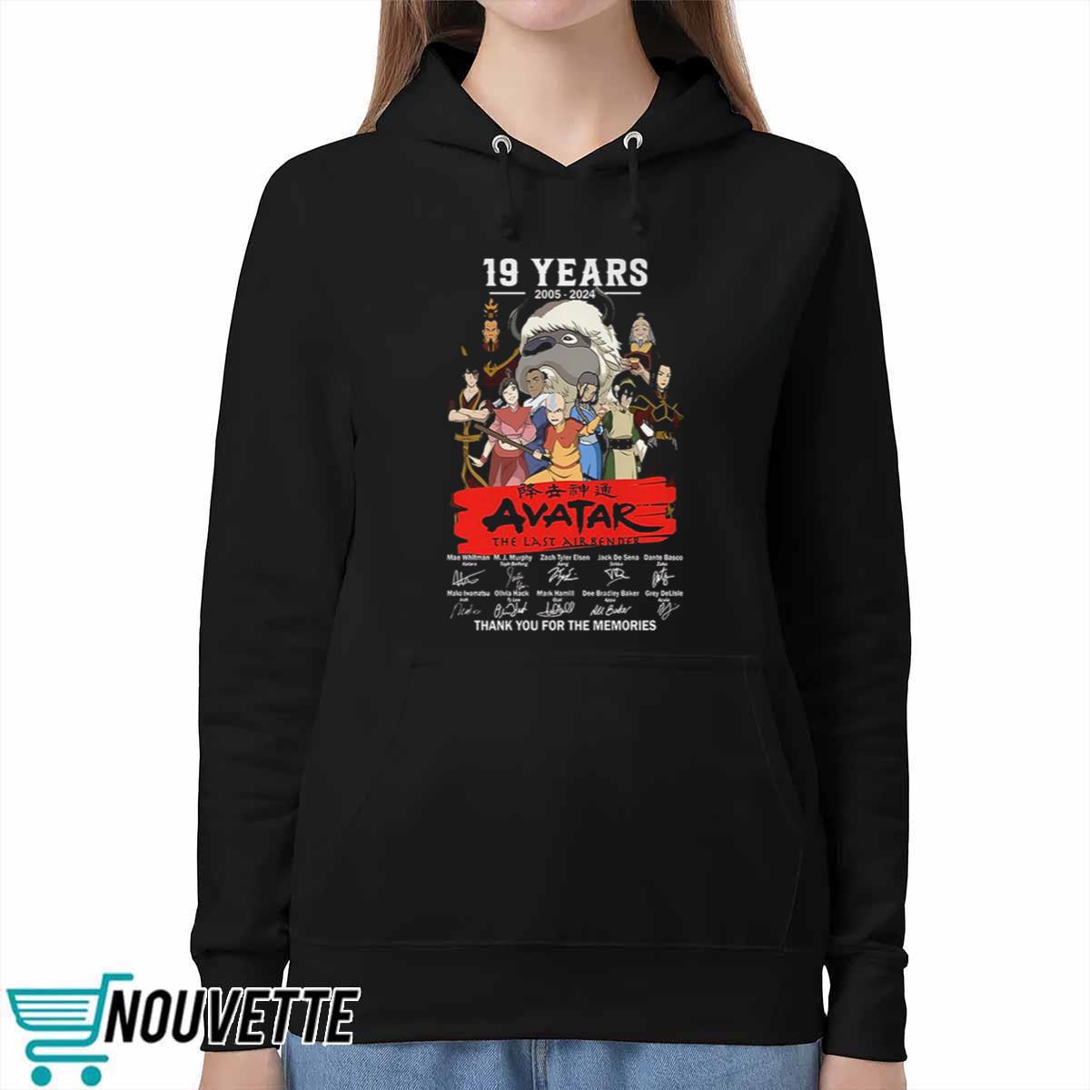 19 Years 2005 – 2024 Avatar The Last Airbender Thank You For The Memories Shirt 19 Years 2005 – 2024 Avatar The Last Airbender Thank You For The Memories Shirt