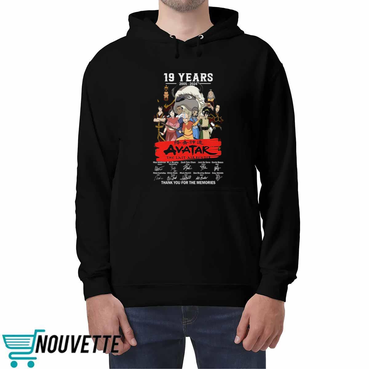 19 Years 2005 – 2024 Avatar The Last Airbender Thank You For The Memories Shirt 19 Years 2005 – 2024 Avatar The Last Airbender Thank You For The Memories Shirt