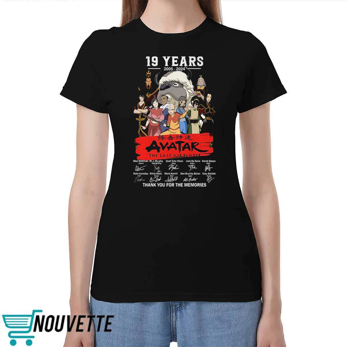 19 Years 2005 – 2024 Avatar The Last Airbender Thank You For The Memories T Shirt 3 6 19 Years 2005 – 2024 Avatar The Last Airbender Thank You For The Memories Shirt