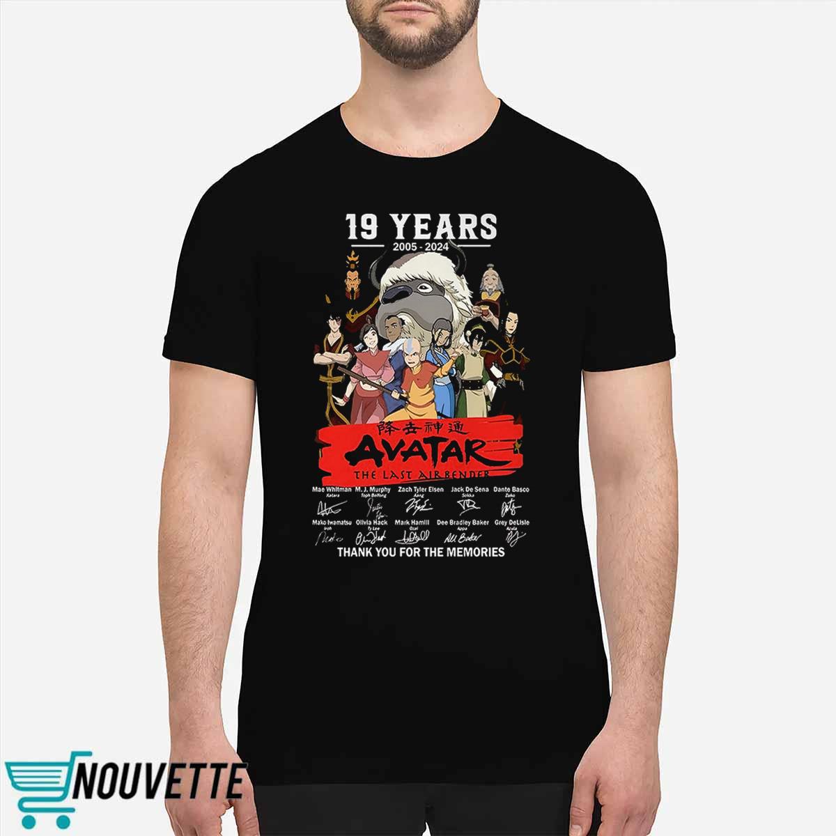 19 Years 2005 – 2024 Avatar The Last Airbender Thank You For The Memories Shirt 19 Years 2005 – 2024 Avatar The Last Airbender Thank You For The Memories Shirt