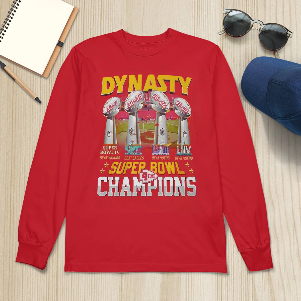 Chiefs Dynasty Super Bowl 4 Time Champions Shirt Chiefs Dynasty Super Bowl 4 Time Champions Shirt