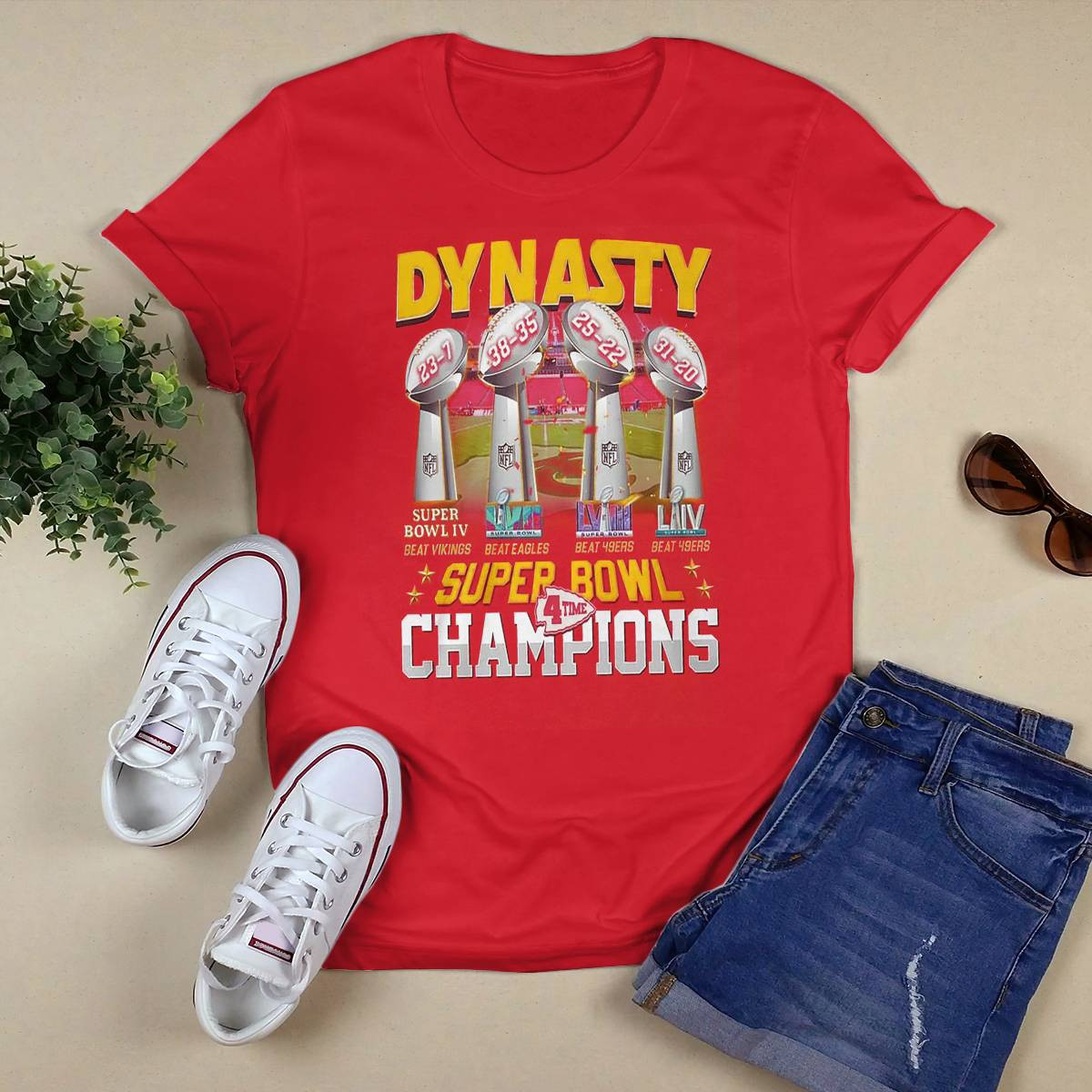 Chiefs Dynasty Super Bowl 4 Time Champions Shirt Chiefs Dynasty Super Bowl 4 Time Champions Shirt