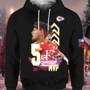 Chiefs Patrick Mahomes 5 Straight Championship MVP Hoodie