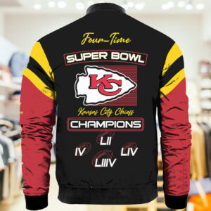 KC Chiefs Four Time Super Bowl Champions Bomber Jacket 2024