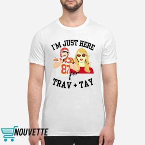 Chiefs I’m Just Here For Travis Kelce And Taylor Shirt Chiefs I’m Just Here For Travis Kelce And Taylor Shirt