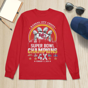 Kansas City Chiefs Super Bowl Champions 4x February 11 2024 Shirt 2 Kansas City Chiefs Super Bowl Champions 4x February 11 2024 Shirt