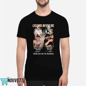 Legends Never Die Jimmy Buffett And Toby Keith Thank You For The Memories Shirt