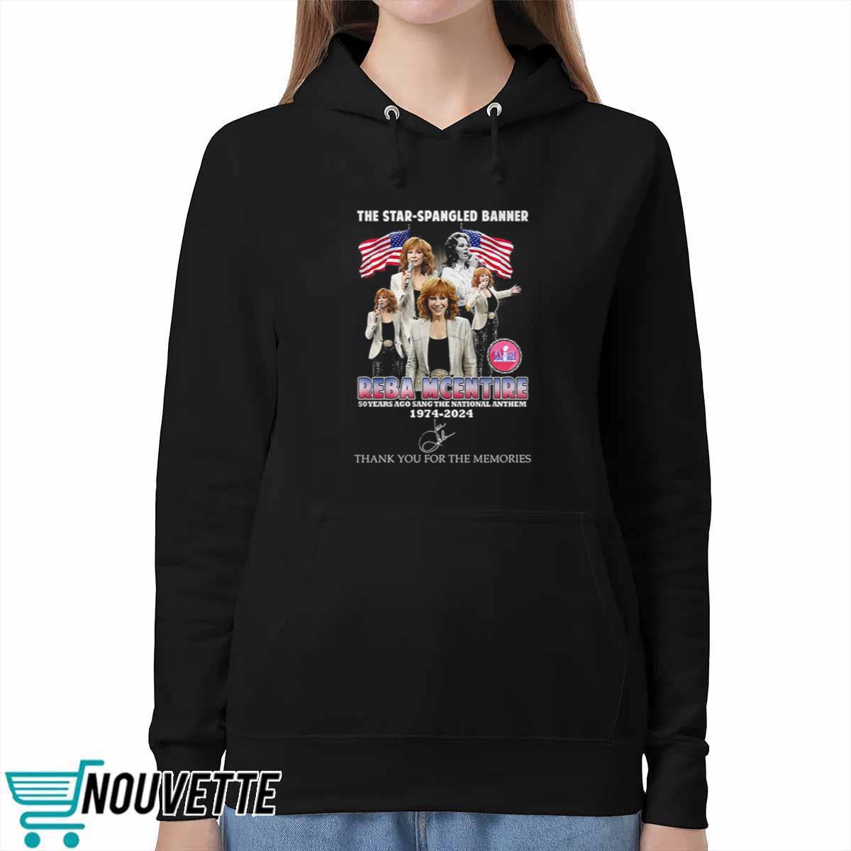 The Star Spangled Banner Reba Mcentire 50 Years Ago Sang The National Anthem 1974 2024 Shirt The Star Spangled Banner Reba Mcentire 50 Years Ago Sang The National Anthem 1974 2024 Shirt
