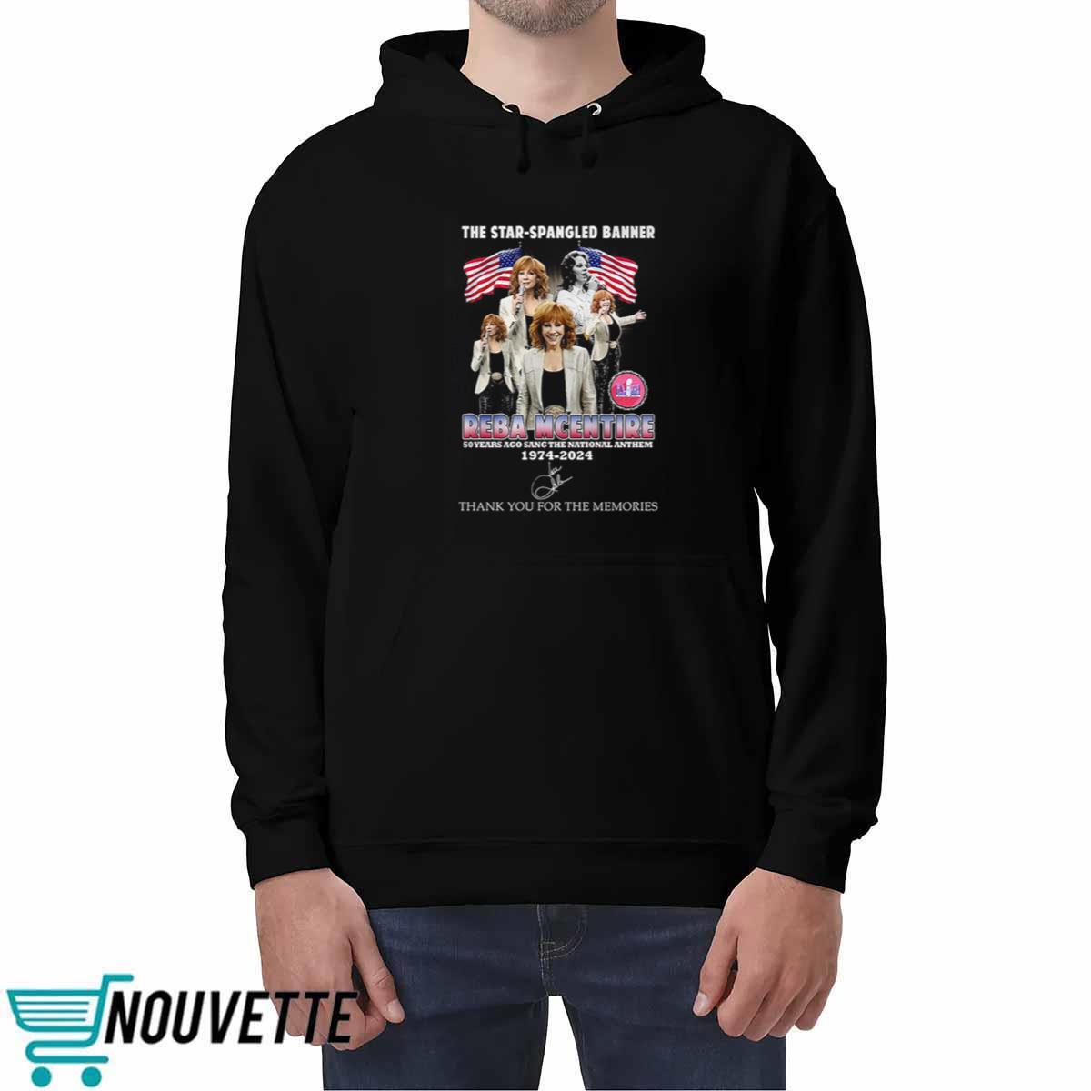 The Star Spangled Banner Reba Mcentire 50 Years Ago Sang The National Anthem 1974 2024 Shirt The Star Spangled Banner Reba Mcentire 50 Years Ago Sang The National Anthem 1974 2024 Shirt