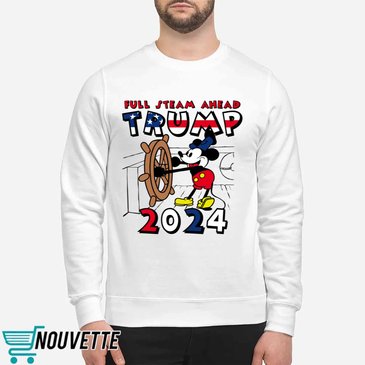 Trump 2024 Full Steam Ahead Mickey Shirt Trump 2024 Full Steam Ahead Mickey Shirt
