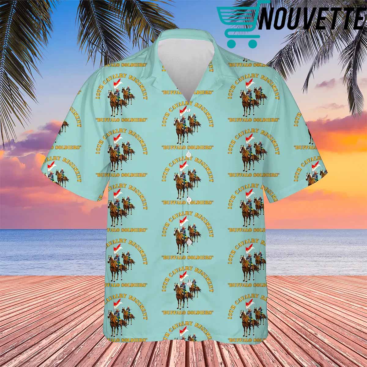 10th Cavalry Regiment W Cavmen Buffalo Soldiers Hawaiians Shirt 10th Cavalry Regiment W Cavmen Buffalo Soldiers Hawaiians Shirt