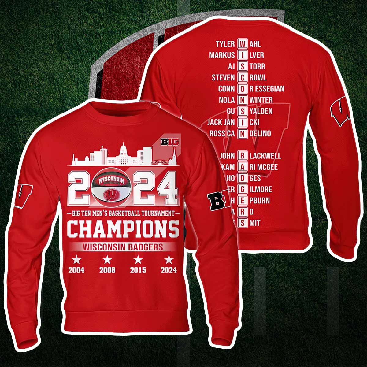 2024 Big Ten Basketball Tournament Champions Wisconsin Badgers Hoodie 2024 Big Ten Basketball Tournament Champions Wisconsin Badgers Hoodie