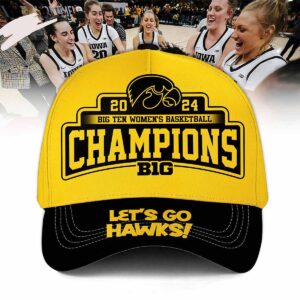 2024 Big Ten Women’s Basketball Champions Iowa Hawkeyes Classic Cap