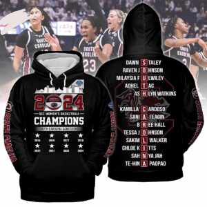 2024 Sec Womens Basketball Champions South Carolina Gamecocks Hoodie