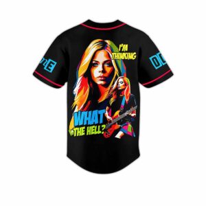 Avril Lavigne Im Thinking What The Hell Custom Baseball Jersey 1 Avril Lavigne I’m Thinking What The Hell Custom Baseball Jersey