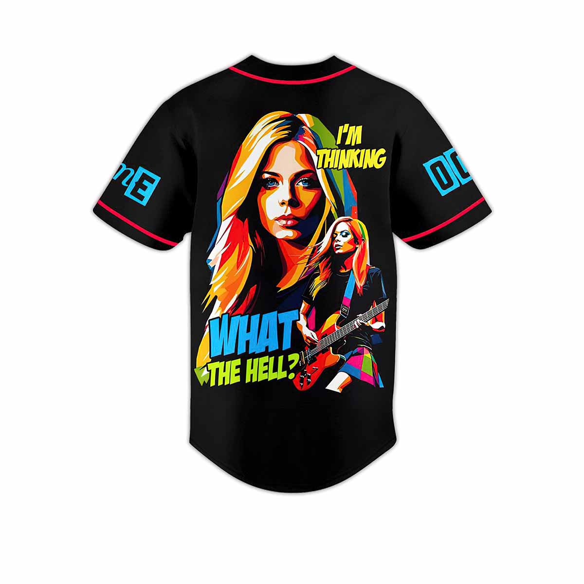 Avril Lavigne Im Thinking What The Hell Custom Baseball Jersey Avril Lavigne Im Thinking What The Hell Custom Baseball Jersey