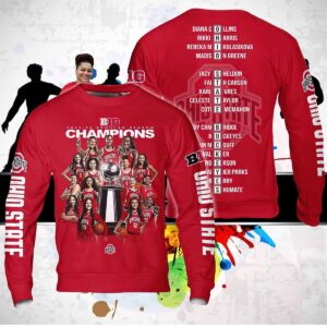 B1G 2023 24 Regular Season Champions Ohio State Buckeyes Hoodie