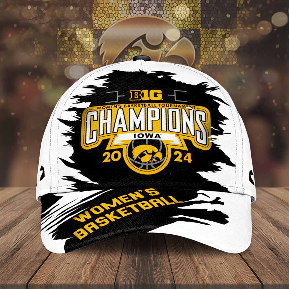 B1G Iowa Hawkeyes Womens Basketball Tournament Champions 2024 Classic Cap B1G Iowa Hawkeyes Womens Basketball Tournament Champions 2024 Classic Cap