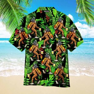 Bigfoot Love Golf And Beer Aloha Hawaiian Shirt Bigfoot Love Golf And Beer Aloha Hawaiian Shirt