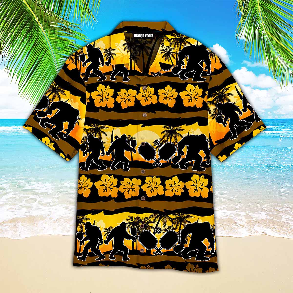 Bigfoot Loves Pickleball Nature Beach Aloha Hawaiian Shirt Bigfoot Loves Pickleball Nature Beach Aloha Hawaiian Shirt