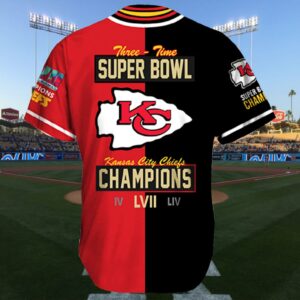 Chiefs Champions Super Bowl LVII Baseball Jersey 1 Chiefs Champions Super Bowl LVII Baseball Jersey