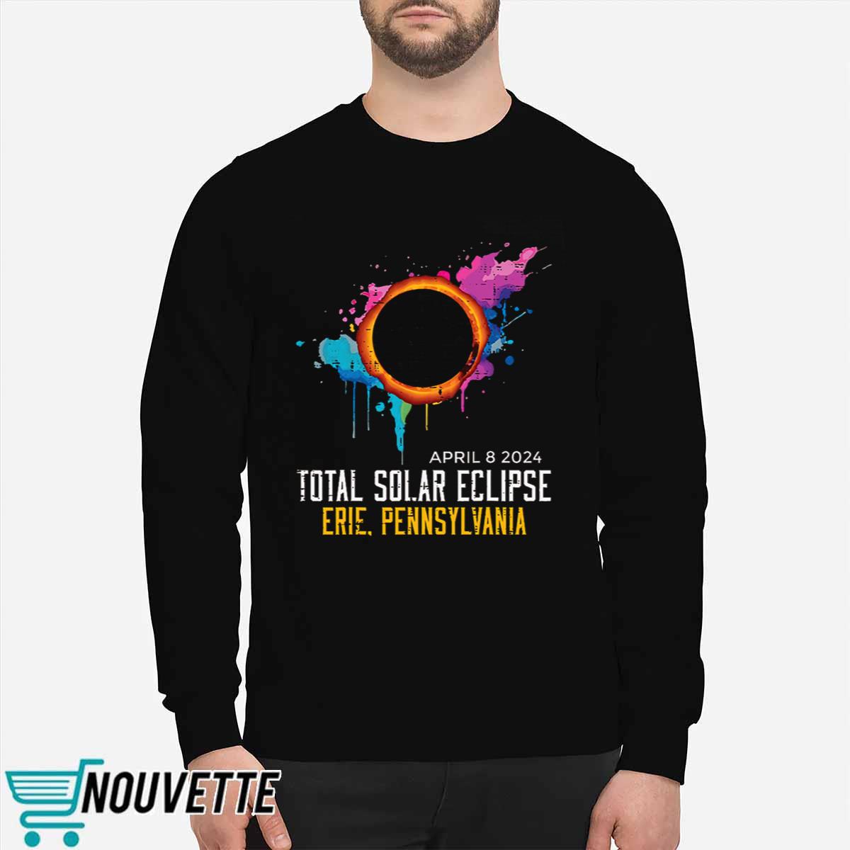 Erie Solar Eclipse 2024 Totality April 8 Shirt Erie Solar Eclipse 2024 Totality April 8 Shirt