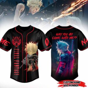 Final Fantasy Will You All Come With Me Custom Baseball Jersey