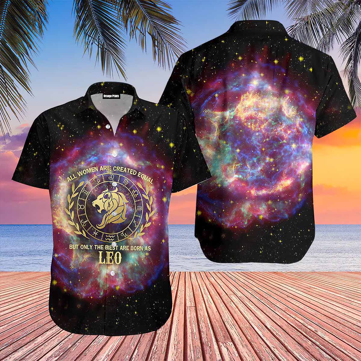 Galaxy Leo Hawaiian Shirt Galaxy Leo Hawaiian Shirt