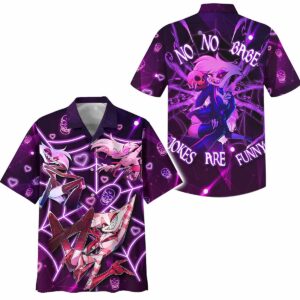 Hazbin Hotel No No Base Jokes Are Funny Hawaiian Shirt Hazbin Hotel No No Base Jokes Are Funny Hawaiian Shirt